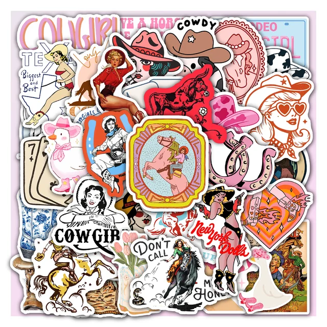 Cowgirl Sticker Set