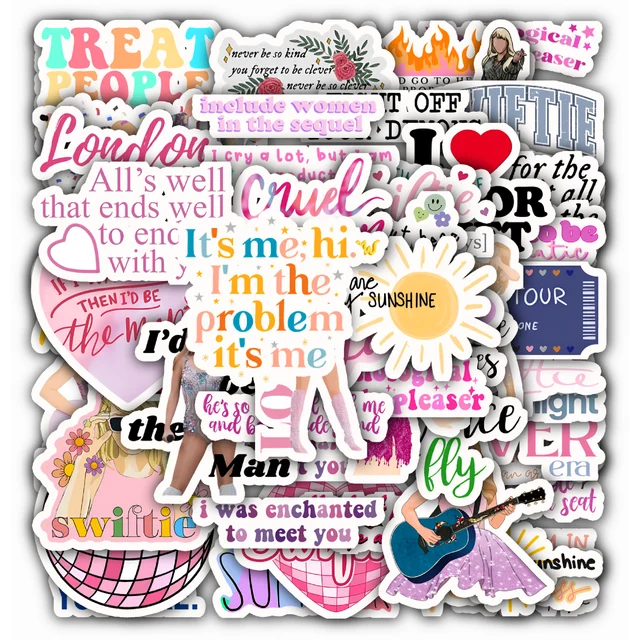 Singer Song Lyrics Sticker Set