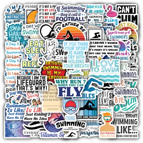 Swimming Sticker Set