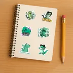 Miniatura 5 de Funny Lizard Meme Sticker Set