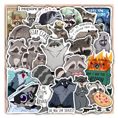 Clearance Raccoon Sticker Set
