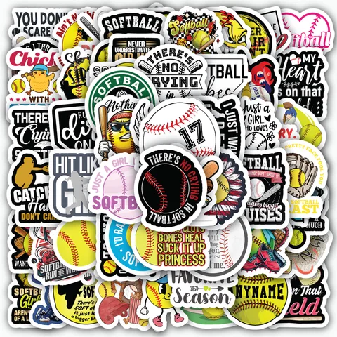 Softball Sticker Set