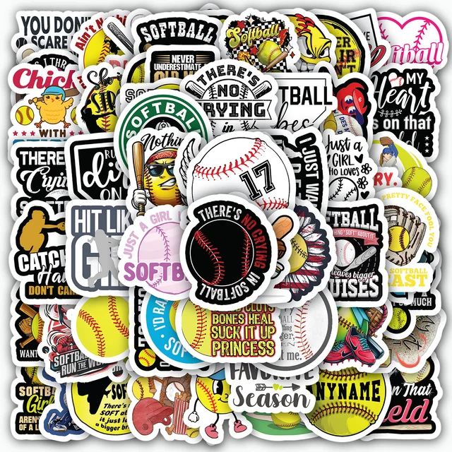 Softball Sticker Set