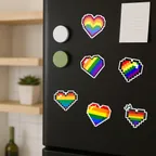 Lgbtq+ Pride Heart Pixel Sticker Set thumbnail 7