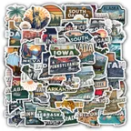 Us States Map Sticker Set thumbnail 1
