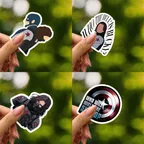 Captains America and Winter Soldiers Stickers thumbnail 2