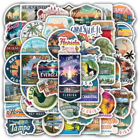 Florida State Travel Sticker Set