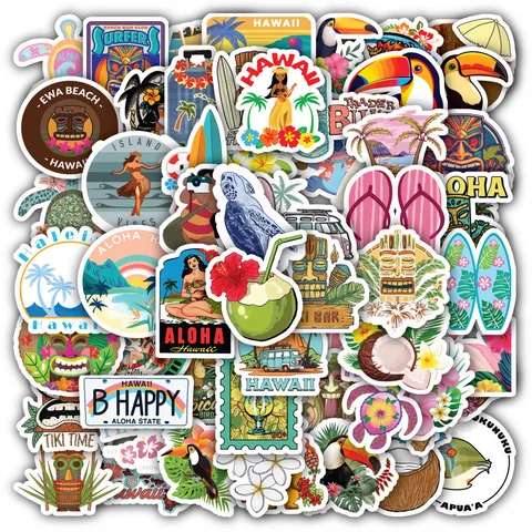 Exotic Hawaii Sticker Set