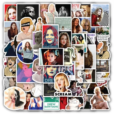 Drew Barrymore Sticker Set