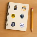 Police Officer Badge Name Tag Stickers thumbnail 5